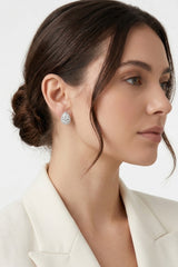 Minimal Pear Cut Stud Earrings