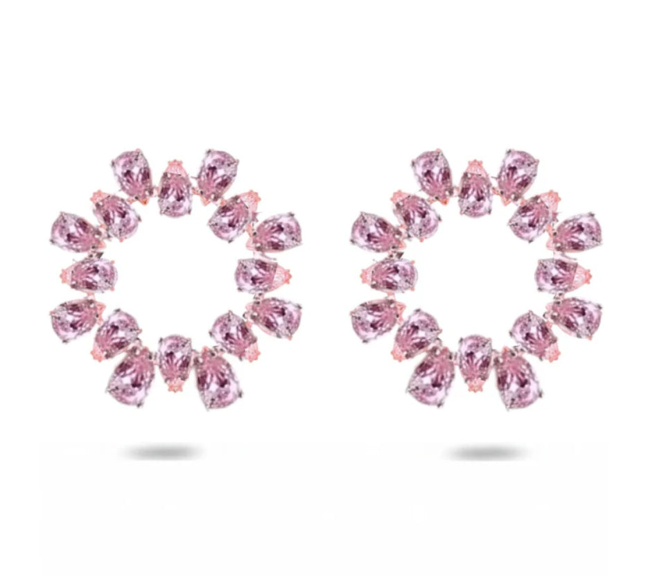 Pink Prism Hoop Earrings