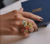 Sunlit Petal Garden Ring