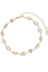 Heart & Emerald Crystal Tennis Bracelet