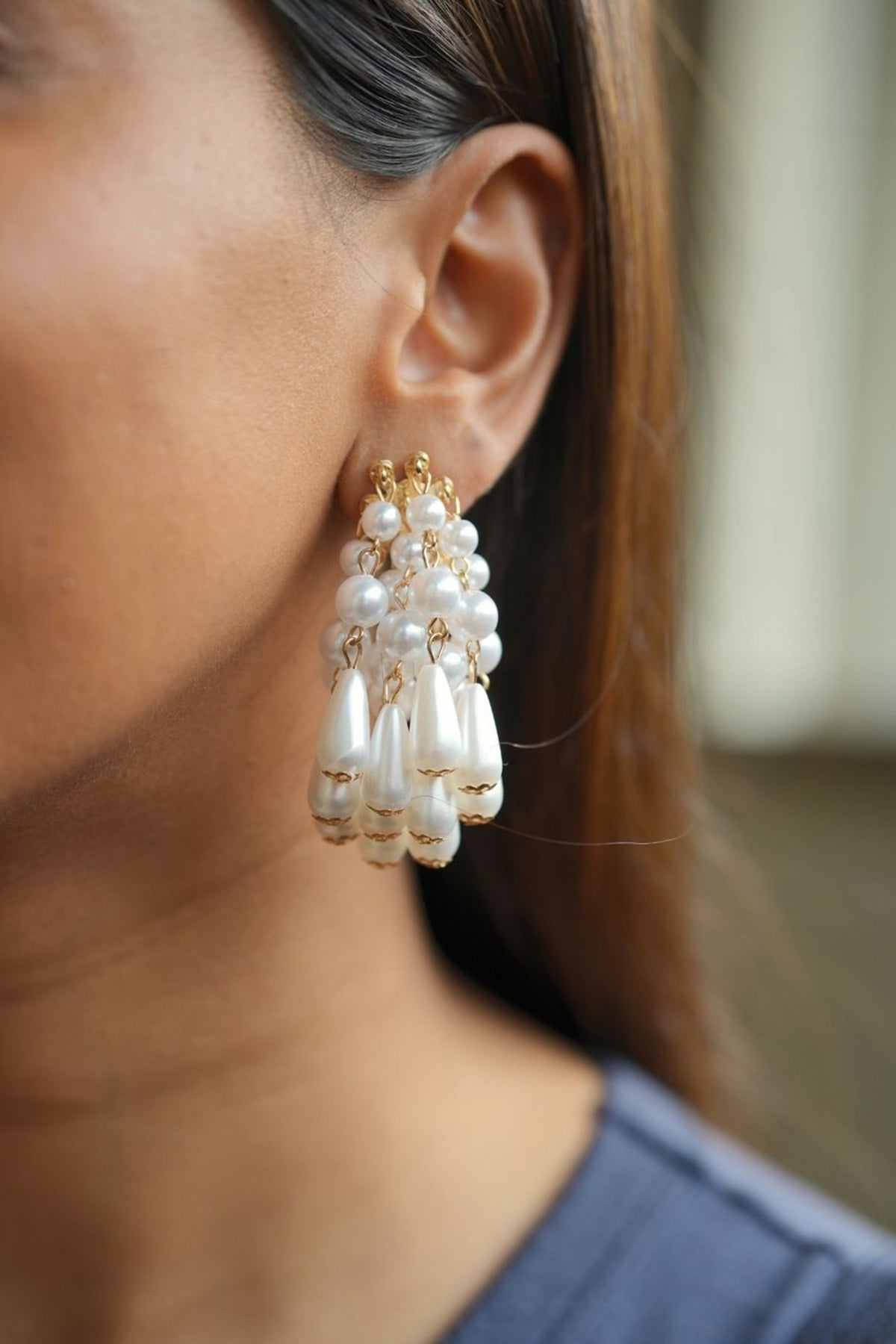 Pearl Chandelier Drop Earrings