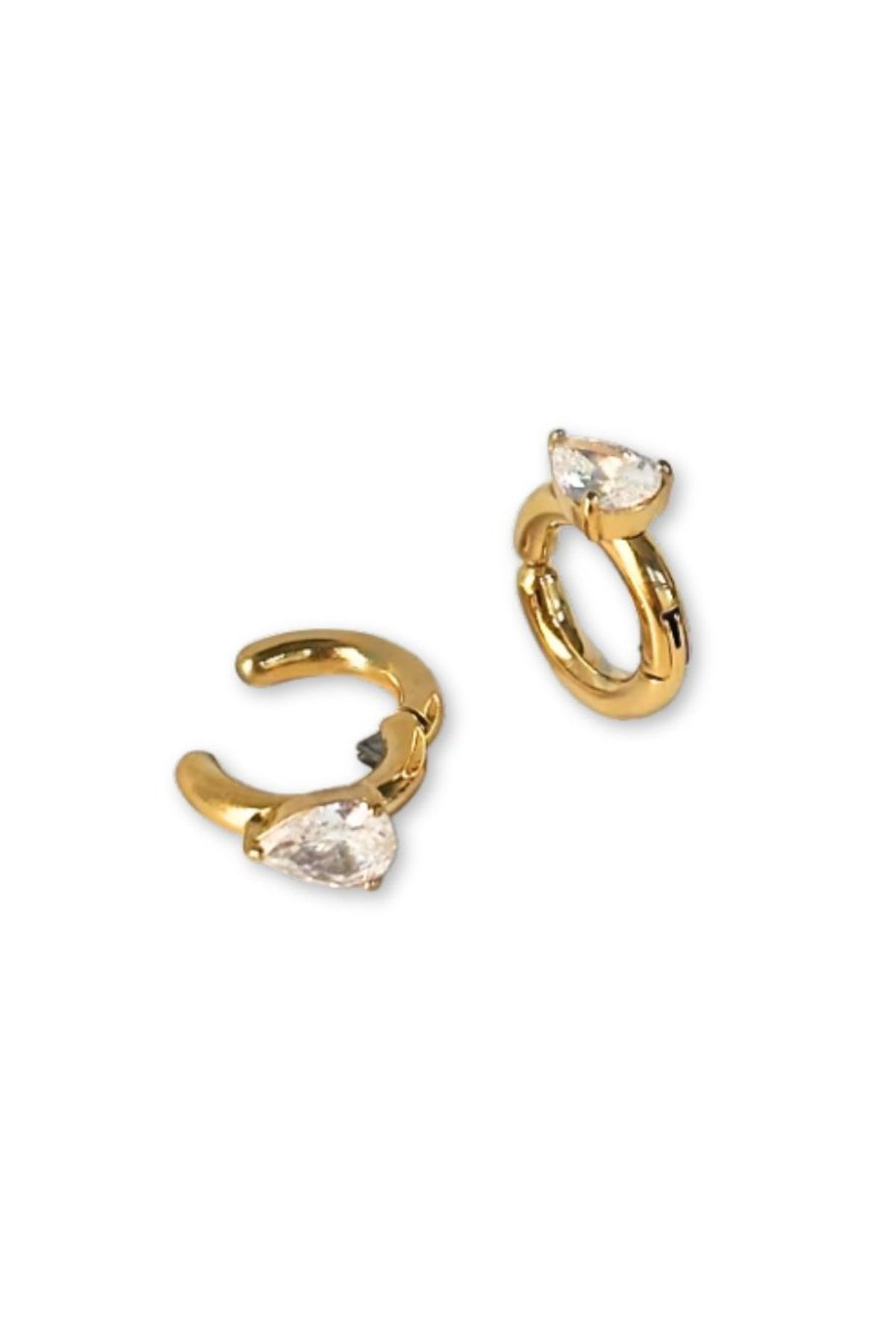 Luxury White Crystal Cuff Earrings