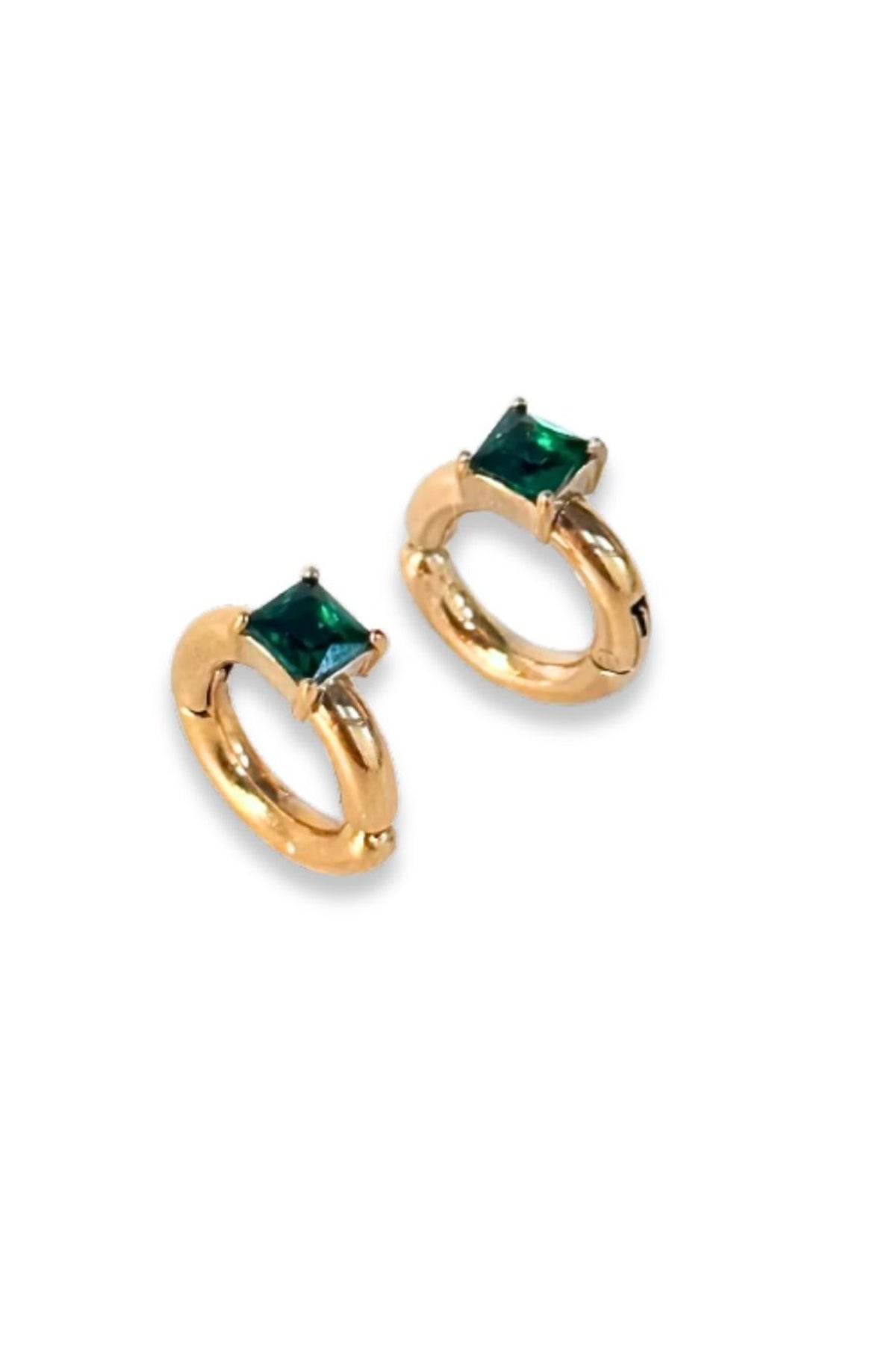 Luxury Green Crystal Cuff Earrings