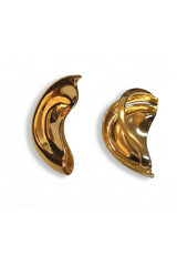 Molten Arc Gold Cuff Earrings
