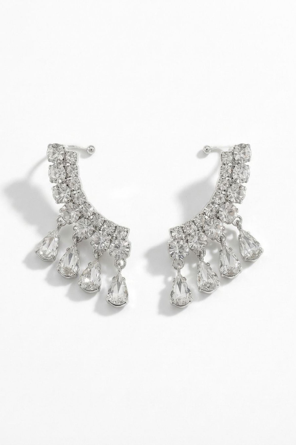 Celeste Gold Crystal Cuff Earrings
