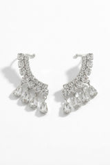 Celeste Gold Crystal Cuff Earrings