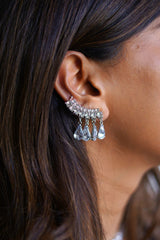 Celeste Gold Crystal Cuff Earrings