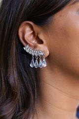 Celeste Gold Crystal Cuff Earrings