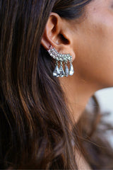 Celeste Gold Crystal Cuff Earrings