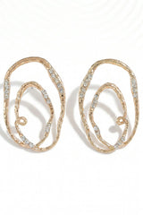 Isola Gold Crystal Statement Earrings