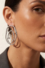 Isola Silver Crystal Statement Earrings