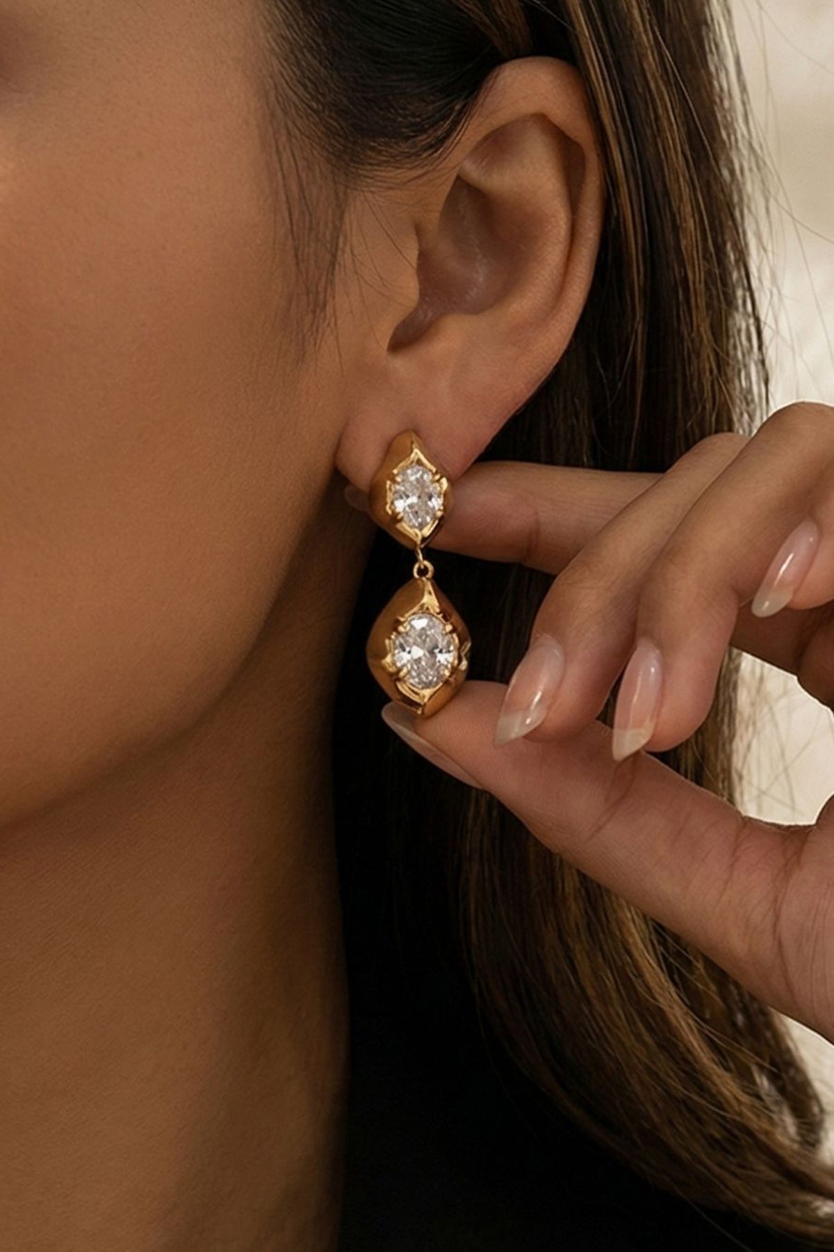 Molten Gold Drop Earrings