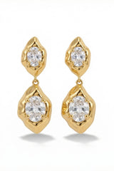 Molten Gold Drop Earrings