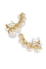 Minimalist Aeris Pearl Cuff Earrings