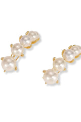Minimalist Aeris Pearl Cuff Earrings