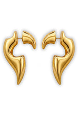 Bold Sculptural Gold Hoop Earrings