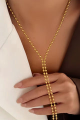 Modern Y-Shaped Crystal Necklace