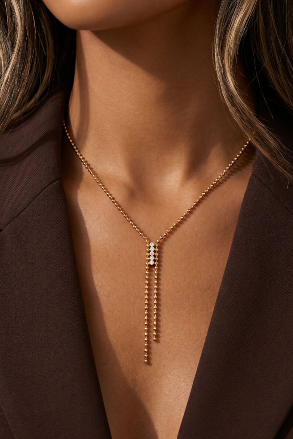 Dropform Gold Pendant Necklace