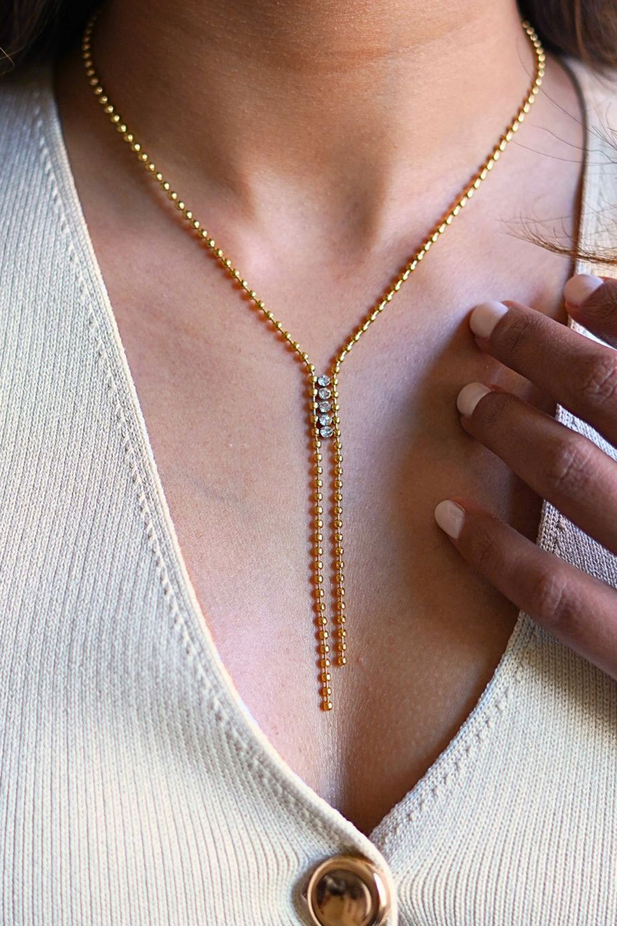 Dropform Gold Pendant Necklace