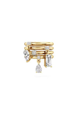 Lunelle Gold Crystal Stack Ring