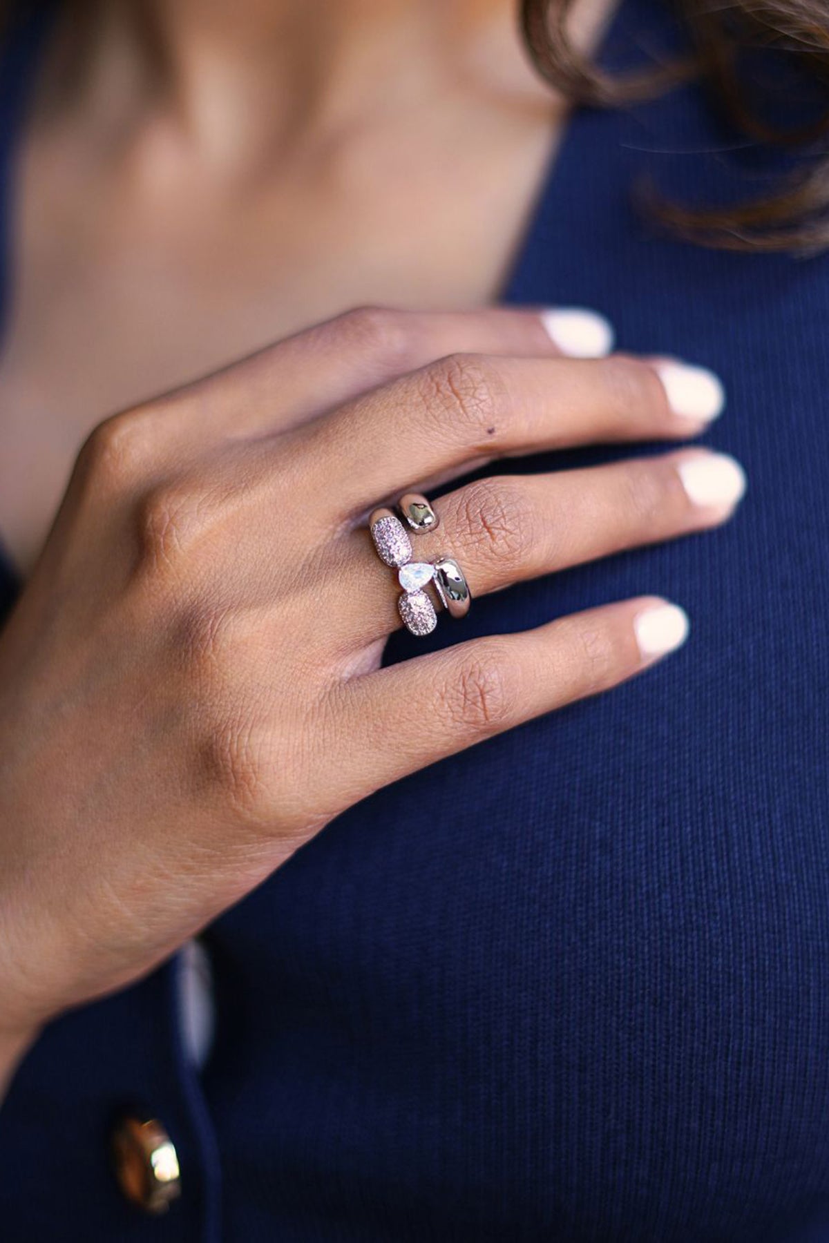 Modern Golden Twin Band Ring