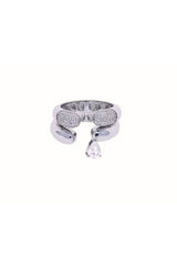 Modern Silver Twin Band Ring