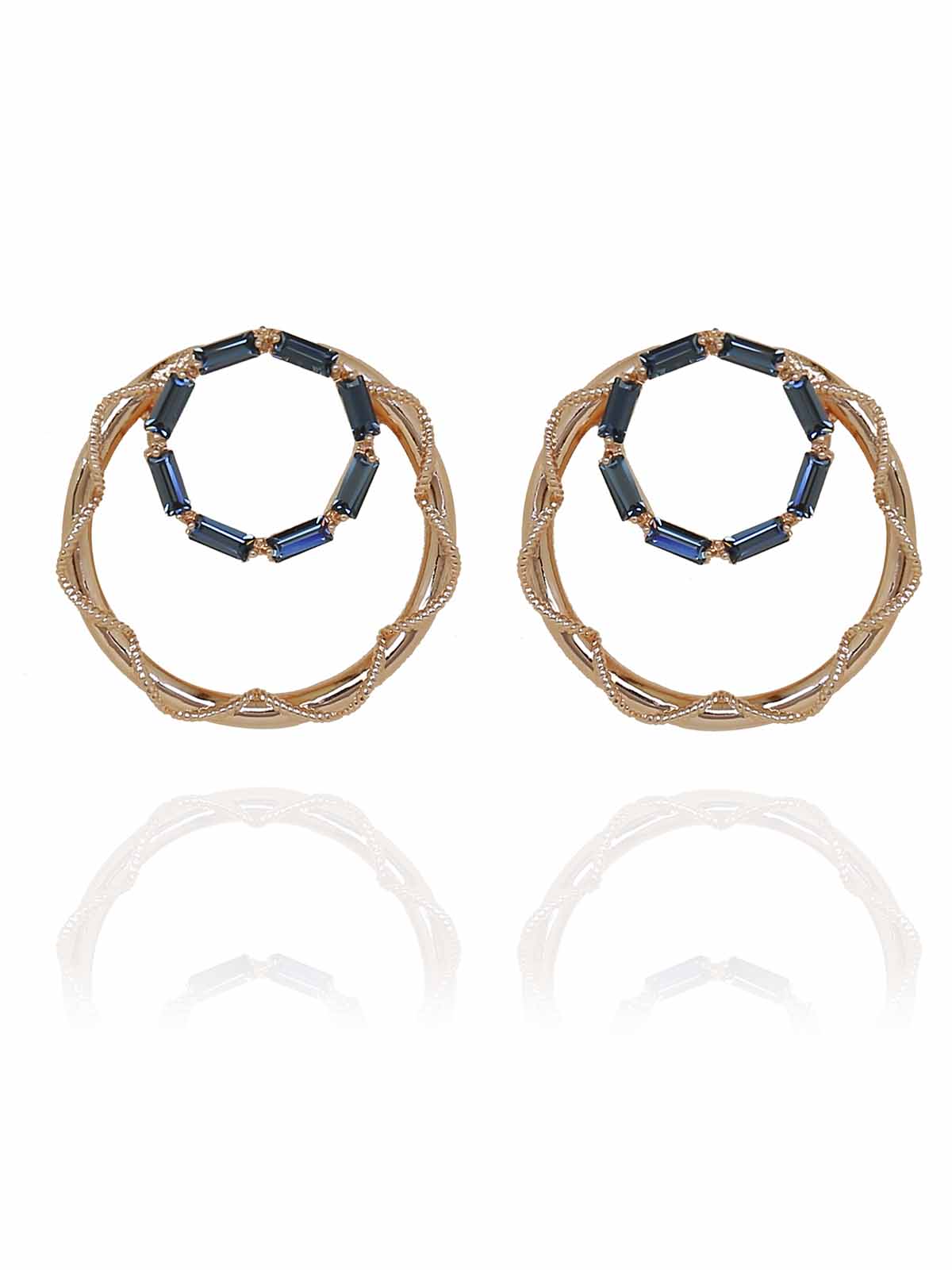 Crystal Double Hoops