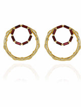 Crystal Double Hoops