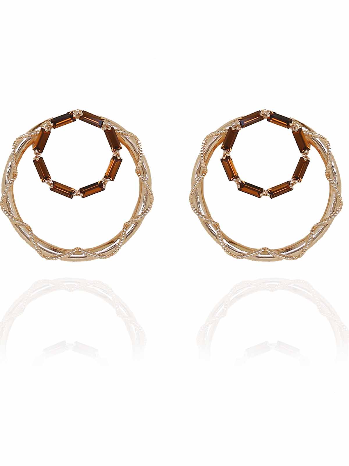 Sunny Leone In Crystal Double Hoops