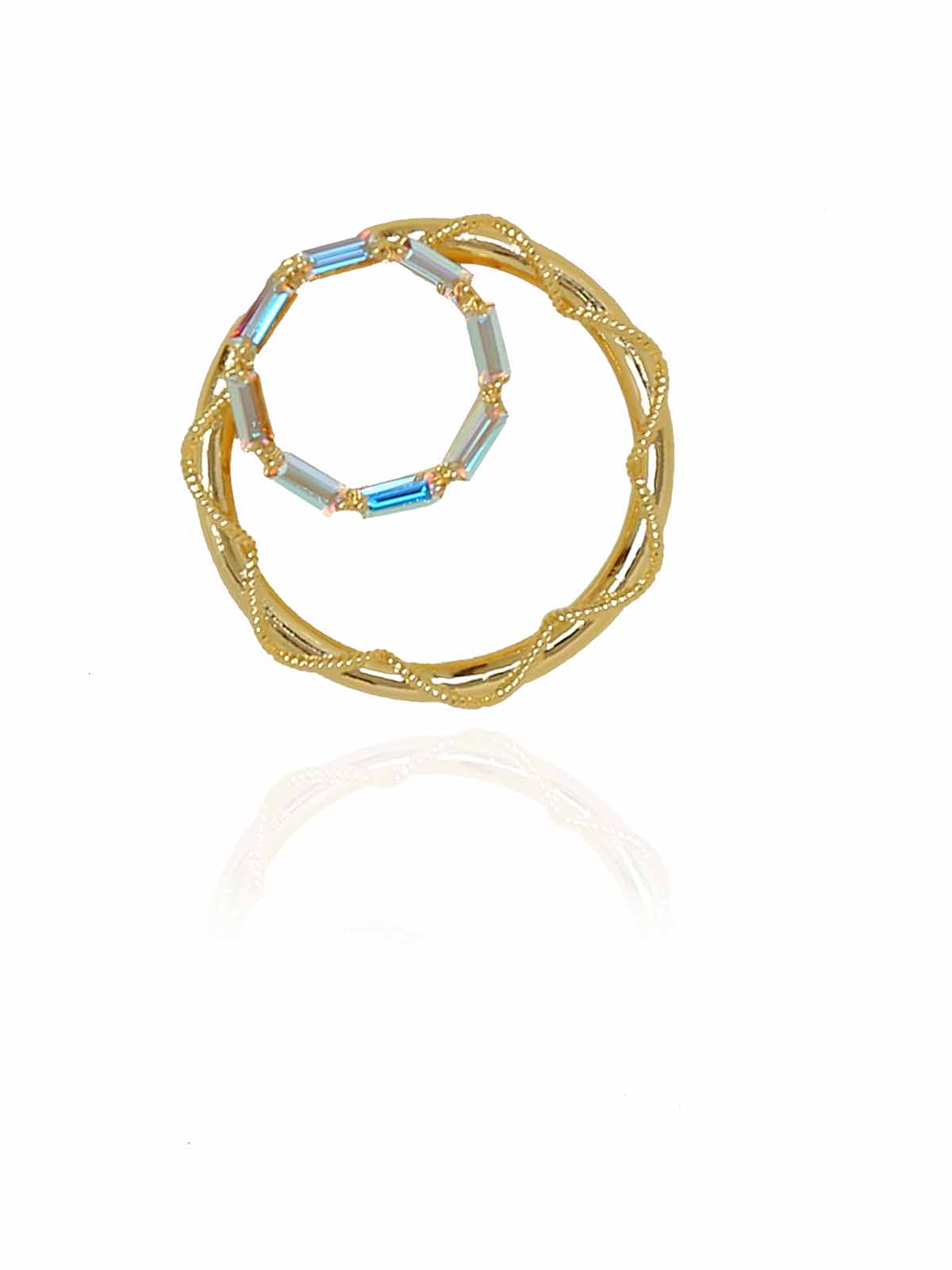 Crystal Double Hoops