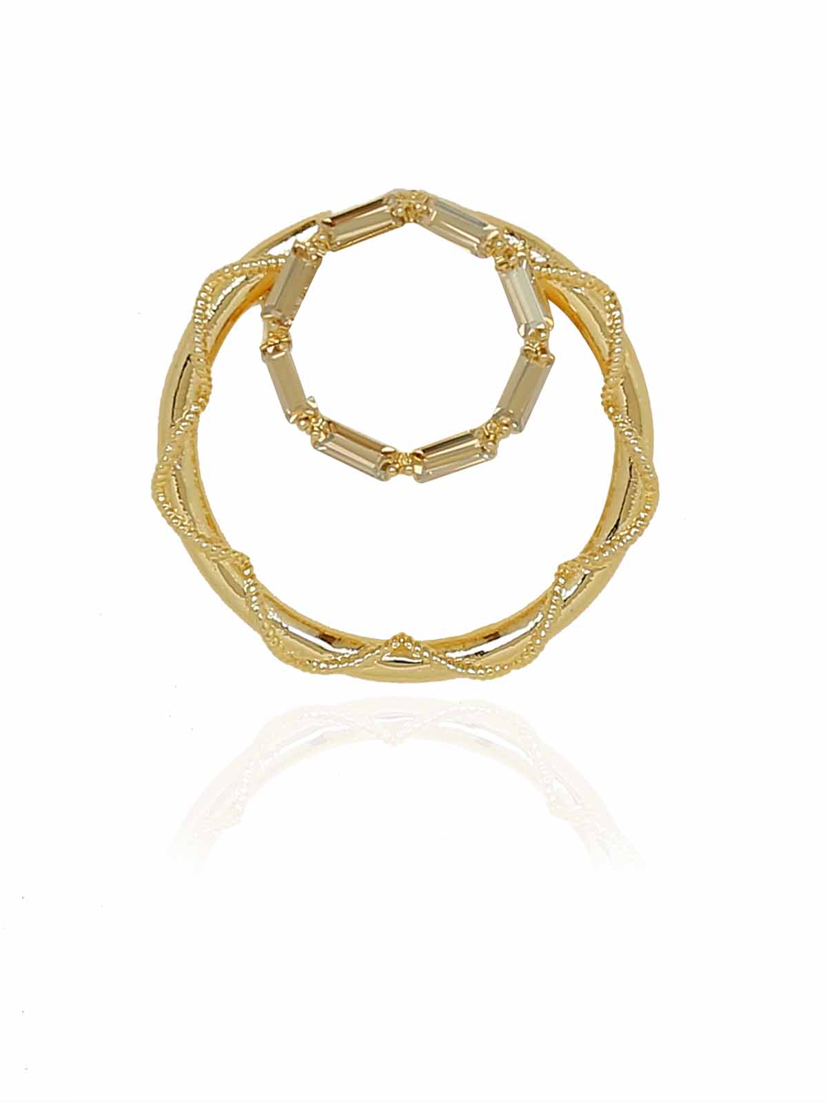 Crystal Double Hoops