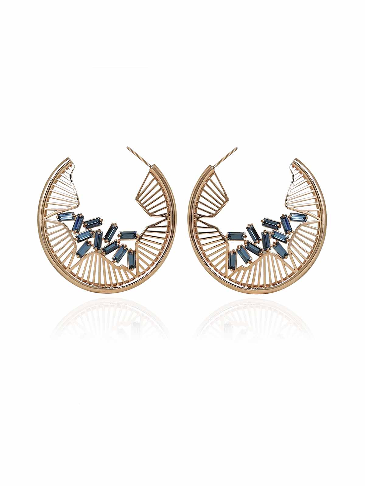 Falling Crystal Hoops