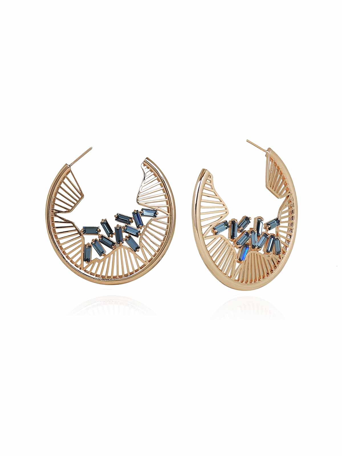 Falling Crystal Hoops