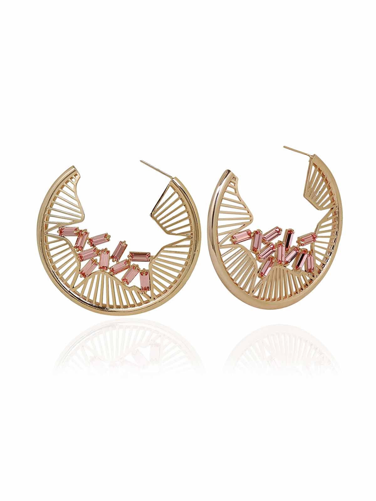 Falling Crystal Hoops