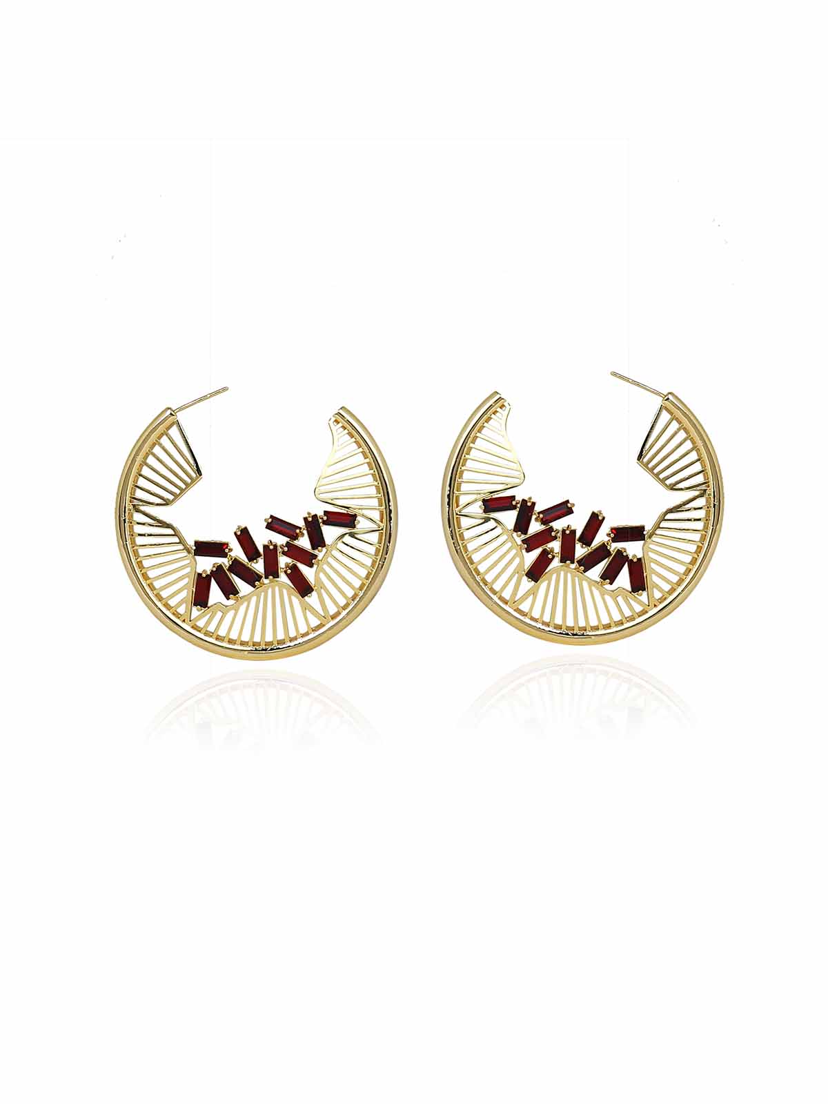 Falling Crystal Hoops