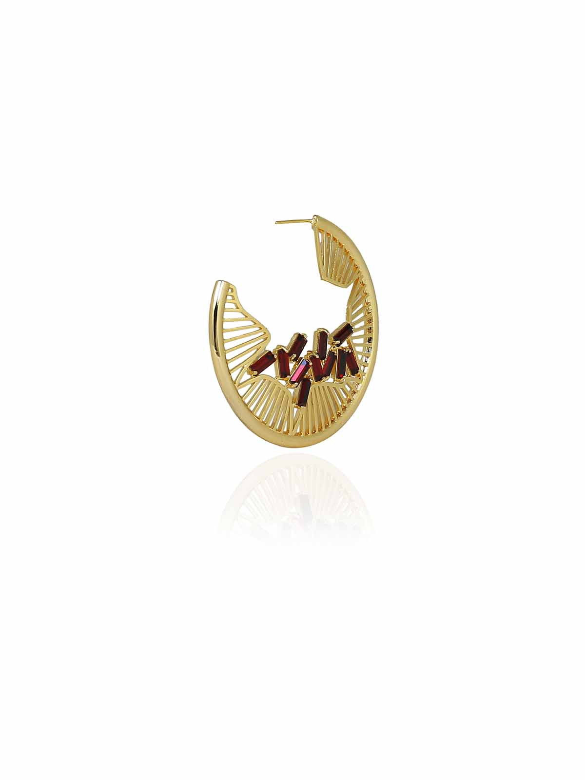 Falling Crystal Hoops