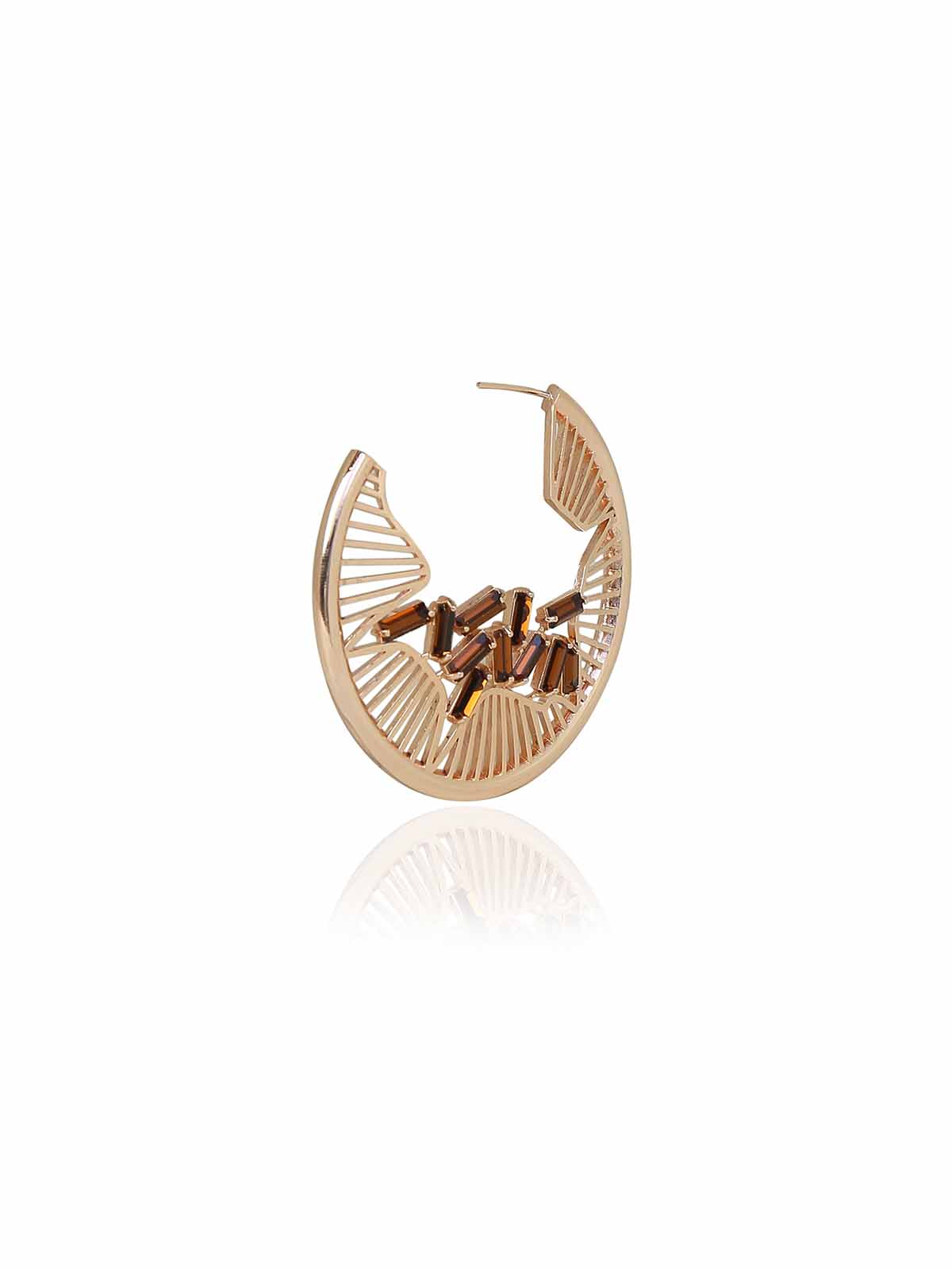 Falling Crystal Hoops