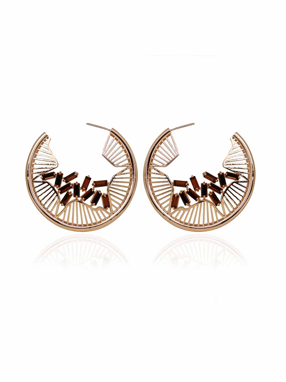 Falling Crystal Hoops