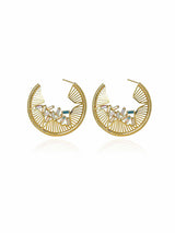 Falling Crystal Hoops