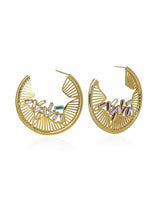 Falling Crystal Hoops