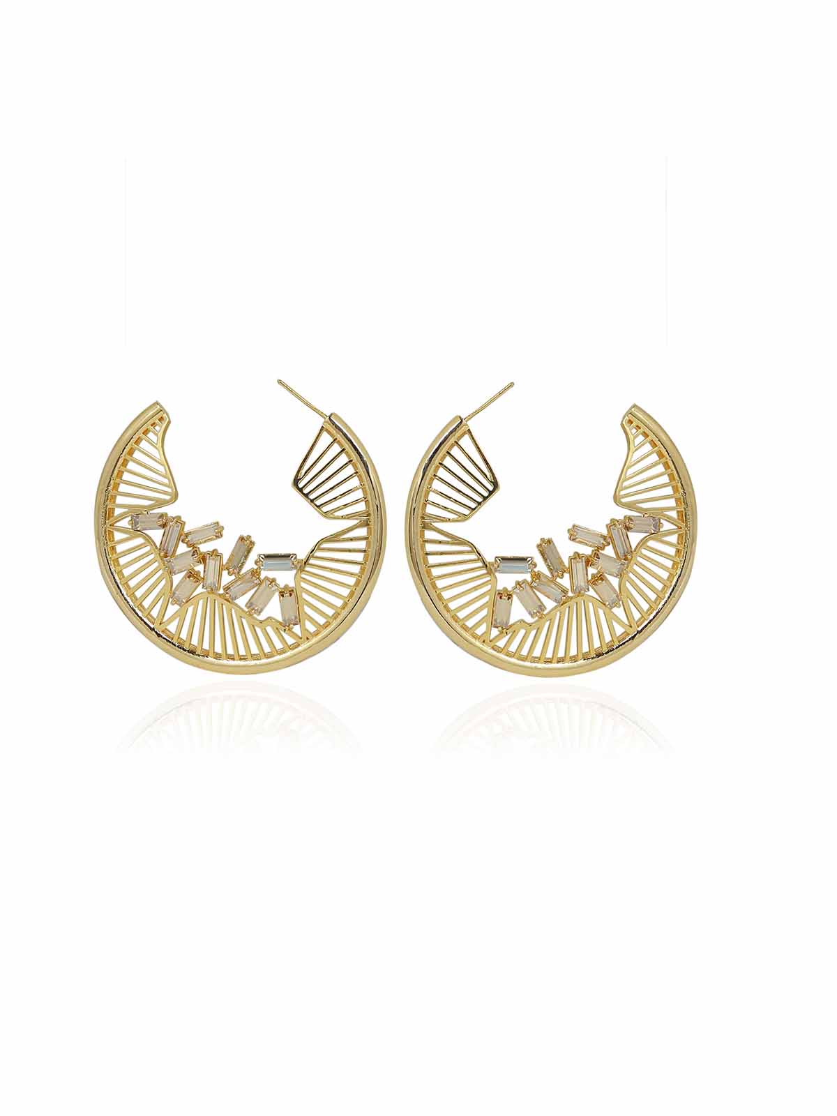 Falling Crystal Hoops