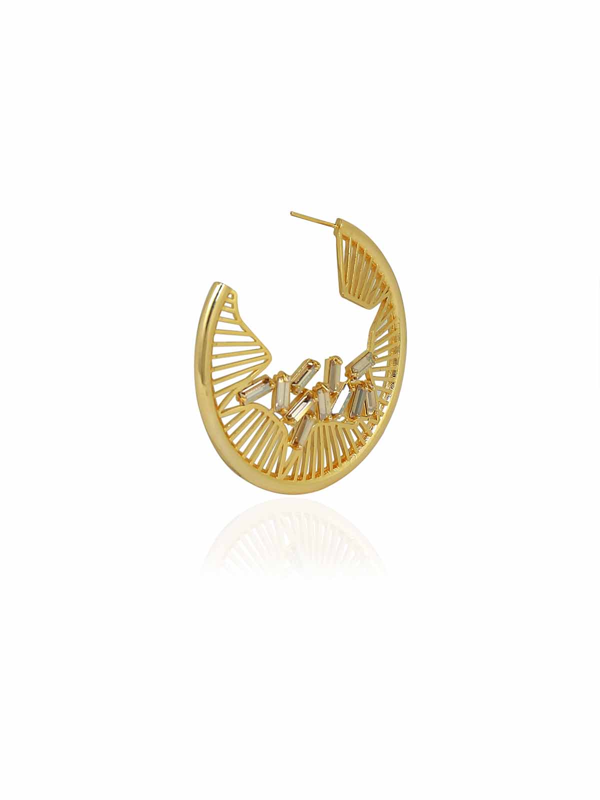 Falling Crystal Hoops