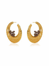 Crystal & Woven Statement Hoops