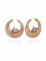Crystal & Woven Statement Hoops