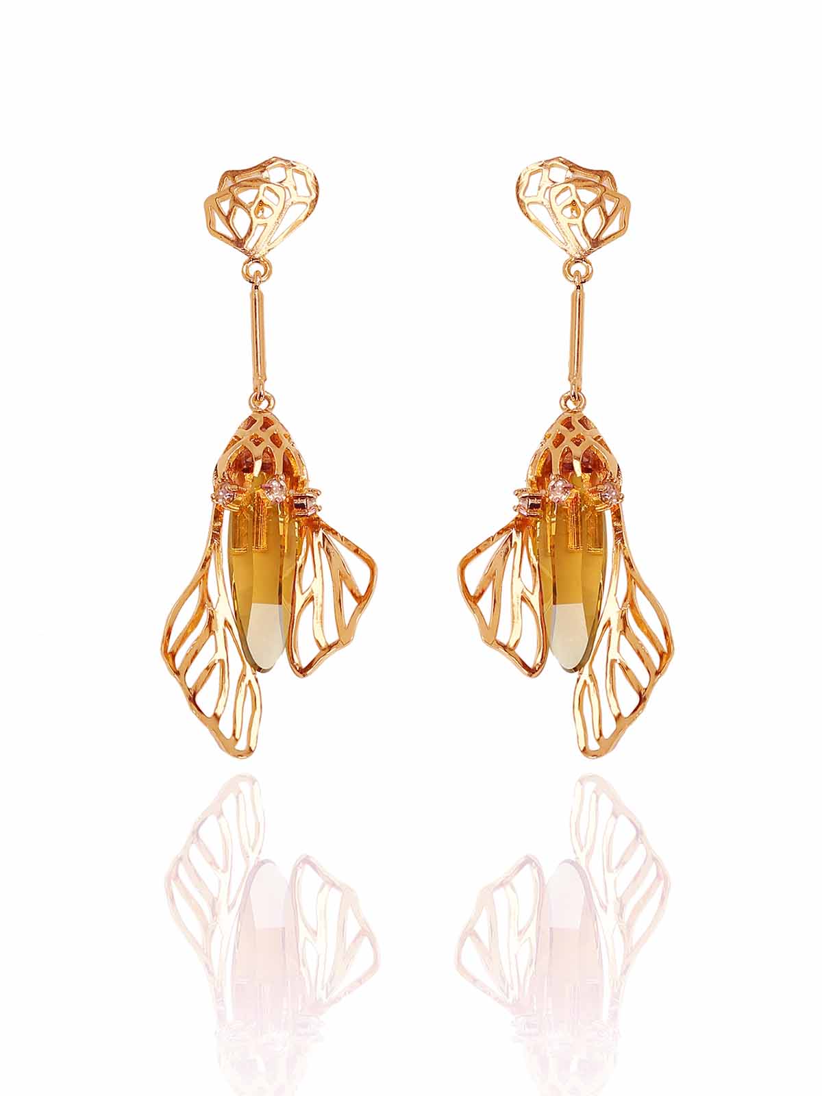 Crystal Butterfly Danglers
