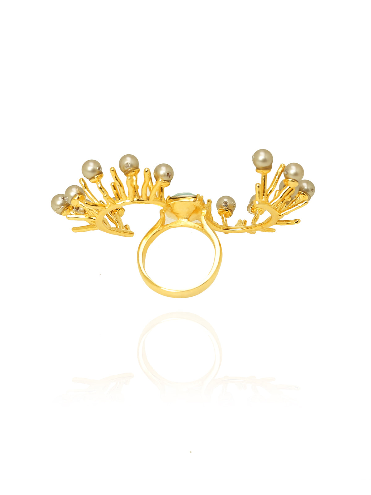 Double Finger Crystal Ring
