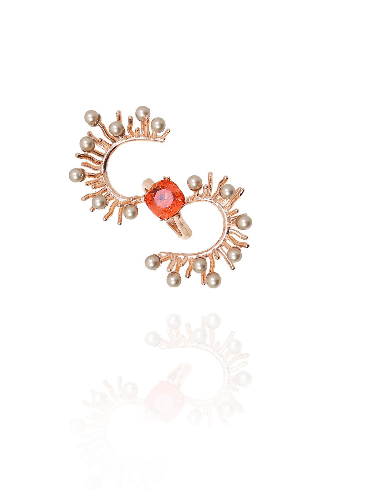 Double Finger Crystal Ring