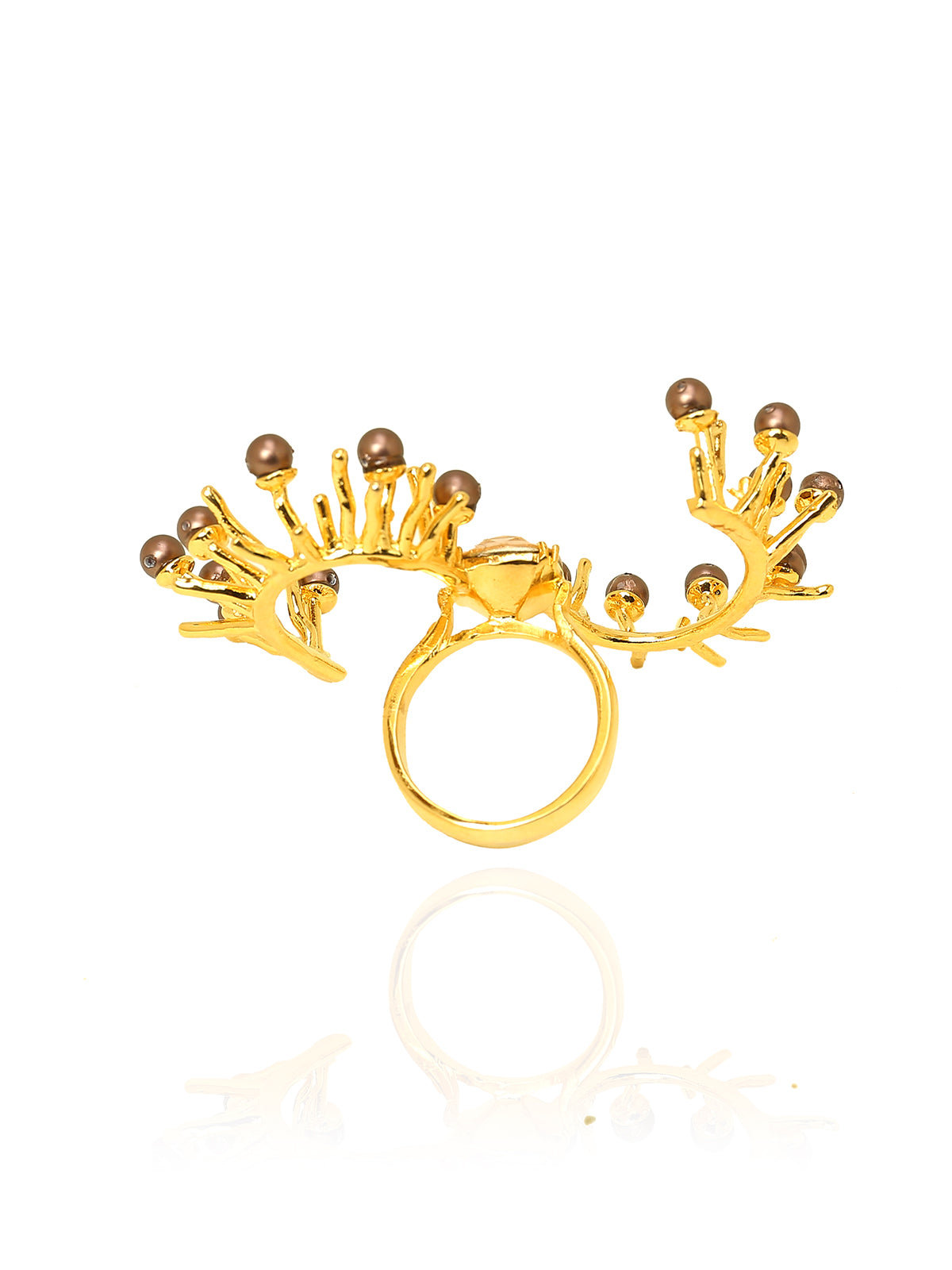 Double Finger Crystal Ring