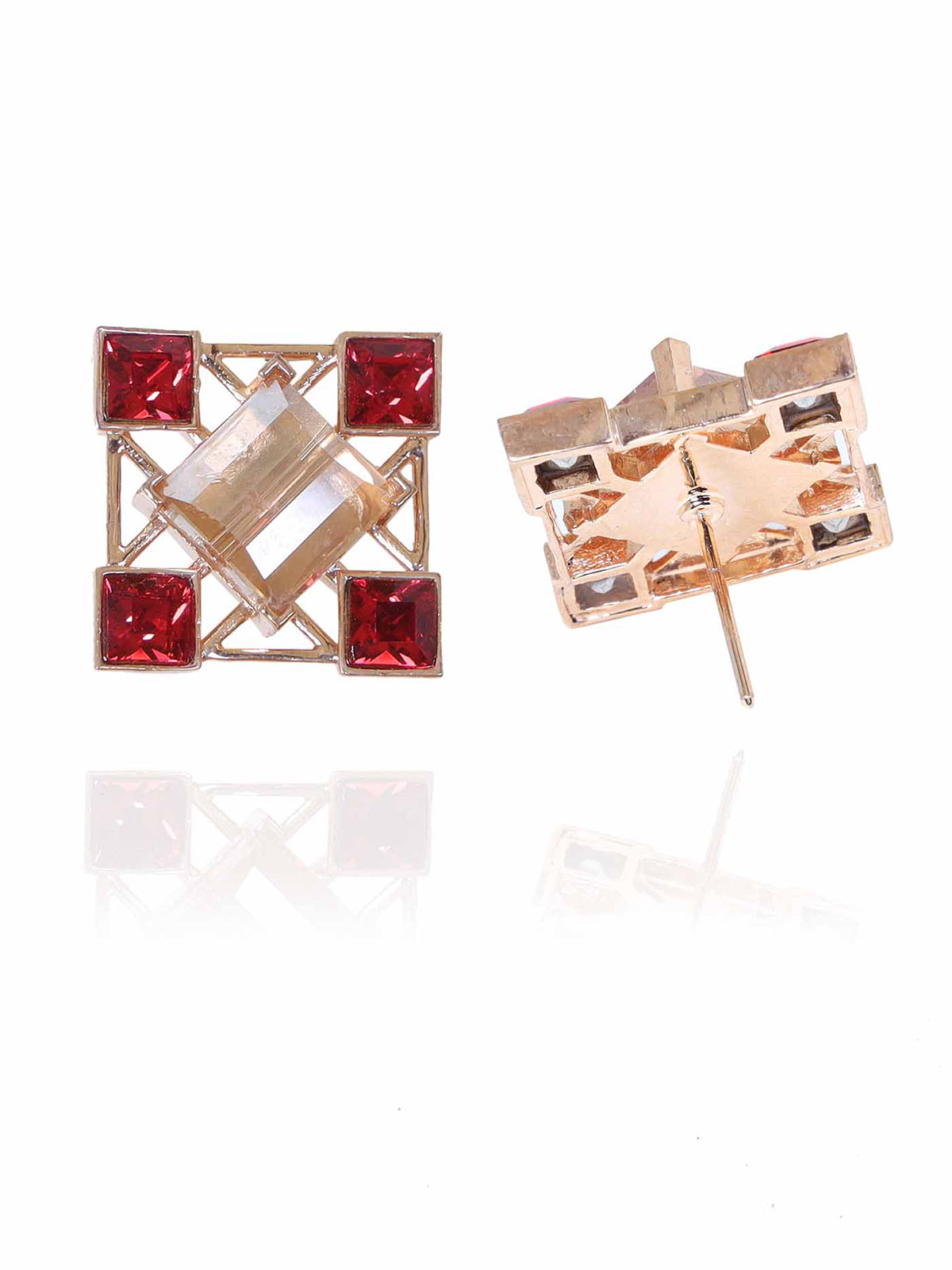 Square Crystal Studs