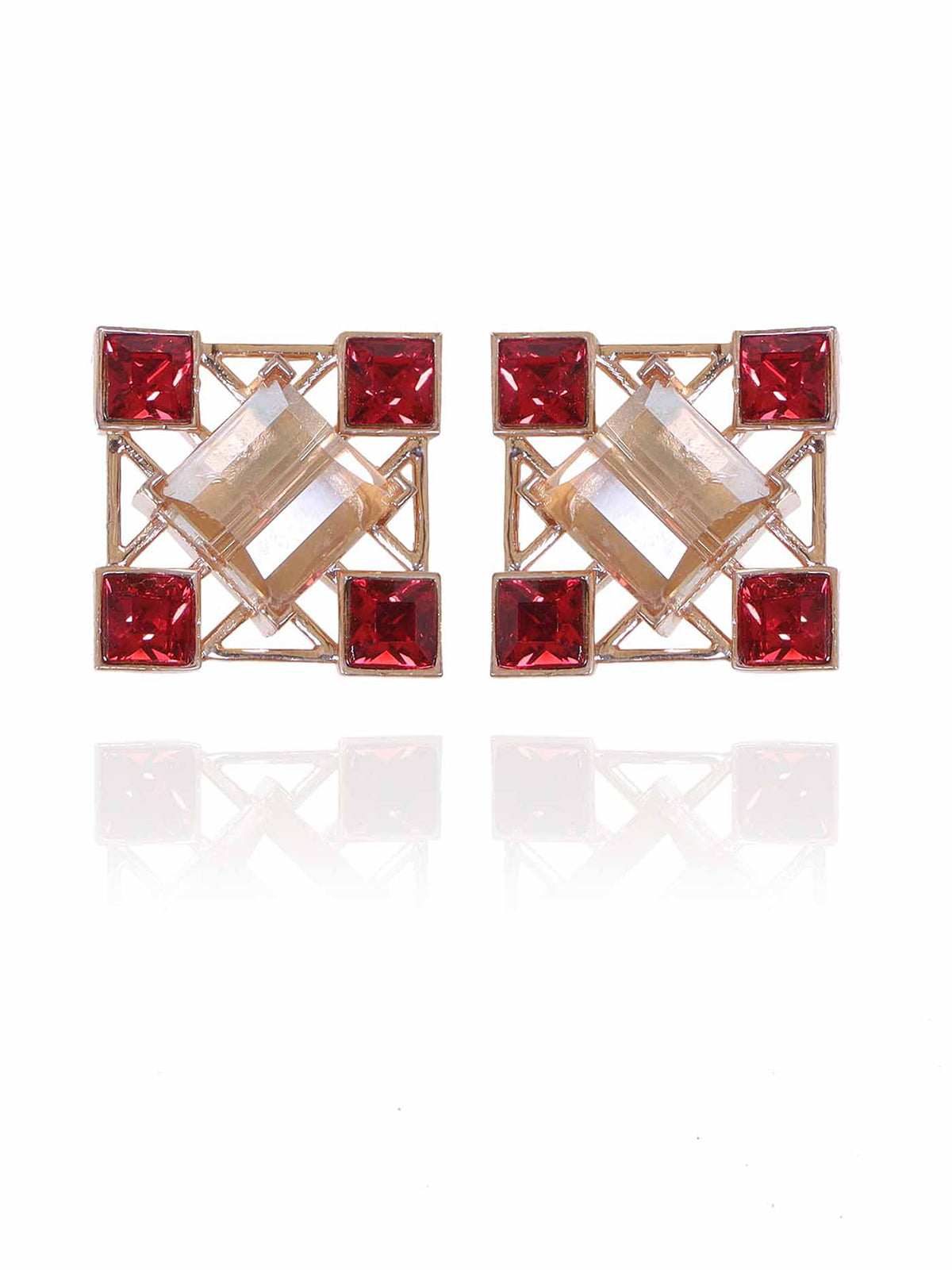 Square Crystal Studs